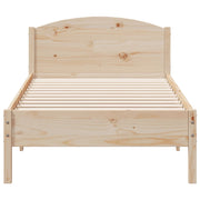 Estructura de cama sin colchón madera maciza de pino 90x200 cm v8034 - Vetonek