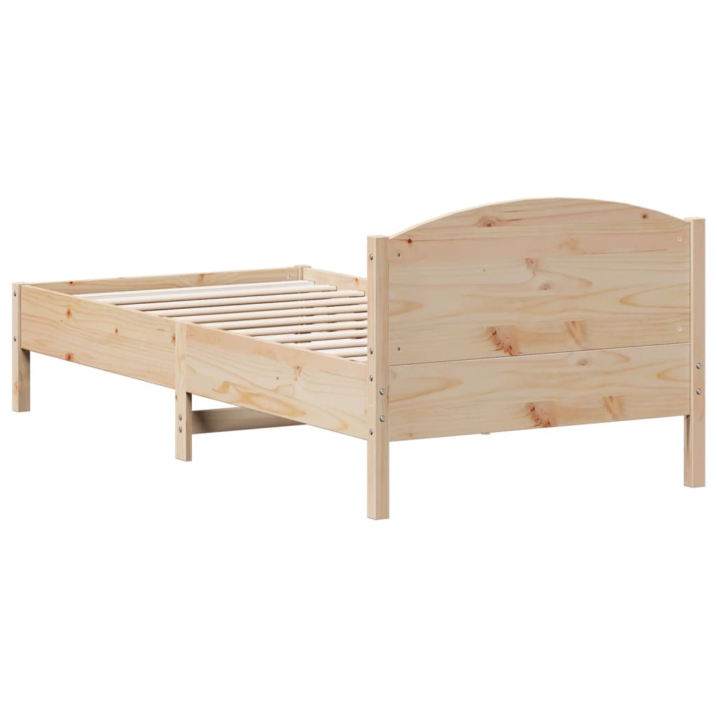 Estructura de cama sin colchón madera maciza de pino 90x200 cm v8034 - Vetonek