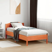 Estructura de cama sin colchón madera maciza marrón 90x190 cm v8089 - Vetonek