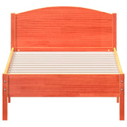 Estructura de cama sin colchón madera maciza marrón 90x190 cm v8089 - Vetonek