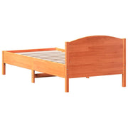 Estructura de cama sin colchón madera maciza marrón 90x190 cm v8089 - Vetonek