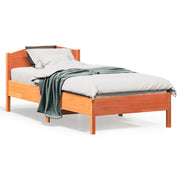 Estructura de cama sin colchón madera maciza marrón 90x190 cm v8089 Vetonek