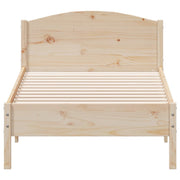 Estructura de cama sin colchón madera maciza pino 75x190 cm - Vetonek