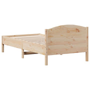 Estructura de cama sin colchón madera maciza pino 75x190 cm - Vetonek
