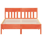 Estructura de cama sin colchón madera maciza marrón 120x190 cm v8447 - Vetonek