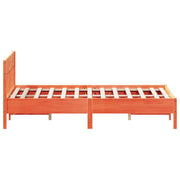Estructura de cama sin colchón madera maciza marrón 120x190 cm v8447 - Vetonek