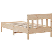Estructura de cama sin colchón madera maciza pino 75x190 cm v8485 - Vetonek