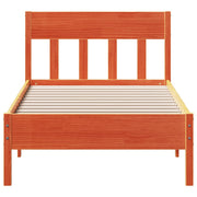 Estructura de cama sin colchón madera maciza marrón 75x190 cm - Vetonek