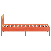 Estructura de cama sin colchón madera maciza marrón 75x190 cm - Vetonek