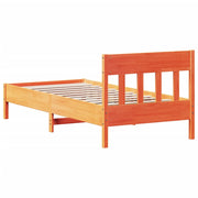 Estructura de cama sin colchón madera maciza marrón 75x190 cm - Vetonek