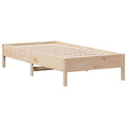 Vetonek Estructura de cama sin colchón madera maciza de pino 90x190 cm
