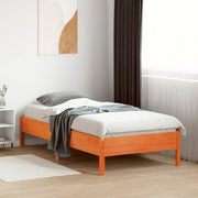 Estructura de cama sin colchón madera maciza marrón 90x190 cm v8867 - Vetonek