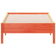 Estructura de cama sin colchón madera maciza marrón 75x190 cm v8898 - Vetonek