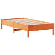 Estructura de cama sin colchón madera maciza marrón 75x190 cm v8898 - Vetonek