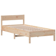 Estructura de cama sin colchón madera maciza de pino 90x200 cm - Vetonek