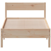 Estructura de cama sin colchón madera maciza de pino 90x200 cm - Vetonek