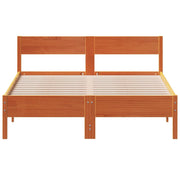 Estructura de cama sin colchón madera maciza marrón 120x190 cm v9222 - Vetonek