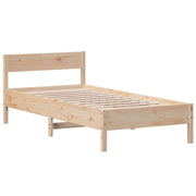Estructura de cama sin colchón madera maciza pino 75x190 cm v9260 - Vetonek