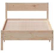 Estructura de cama sin colchón madera maciza pino 75x190 cm v9260 - Vetonek