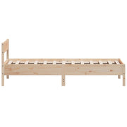 Estructura de cama sin colchón madera maciza pino 75x190 cm v9260 - Vetonek