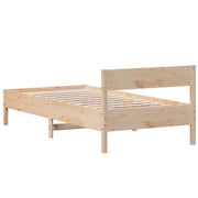 Estructura de cama sin colchón madera maciza pino 75x190 cm v9260 - Vetonek