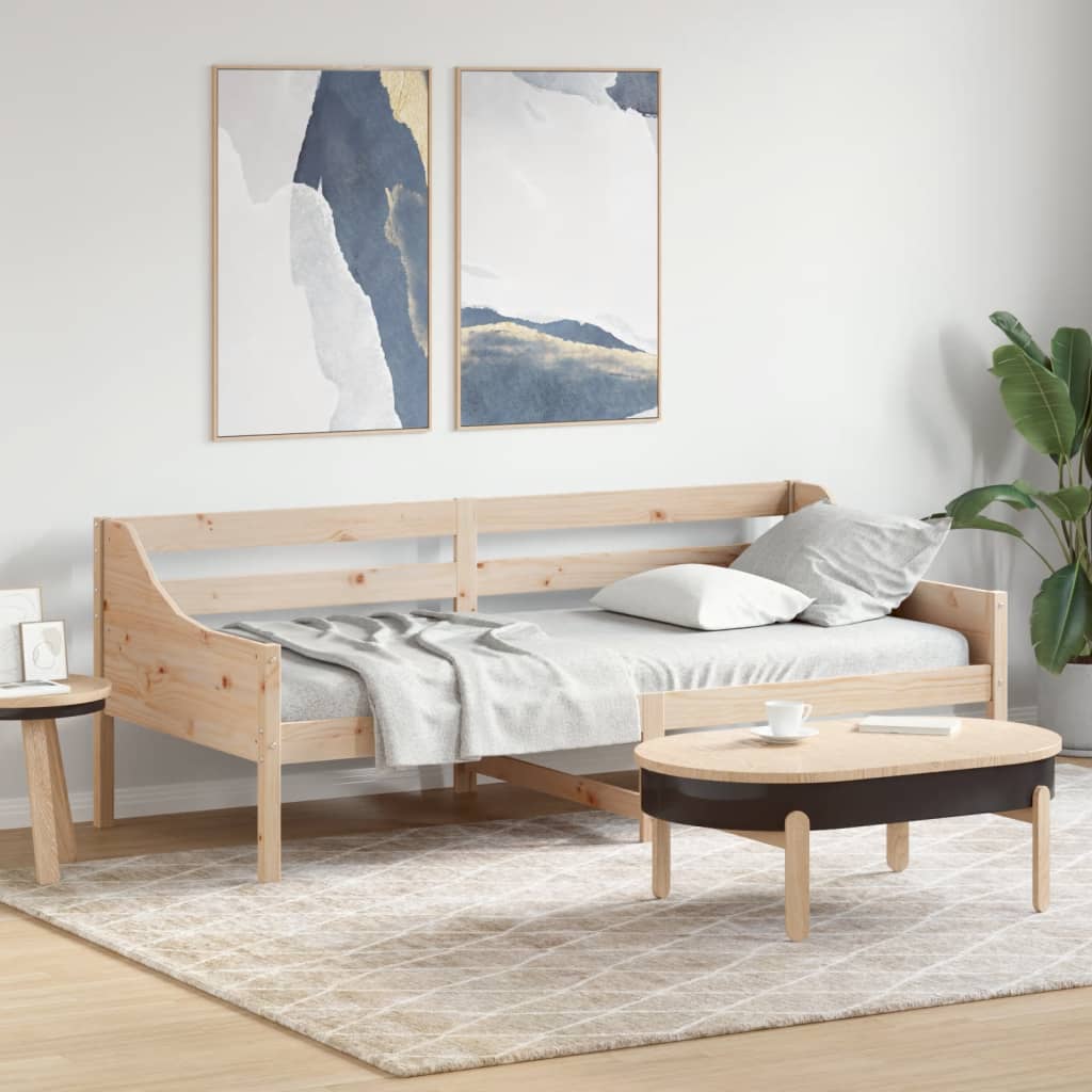 Vetonek Sofá cama sin colchón madera maciza de pino 90x200 cm