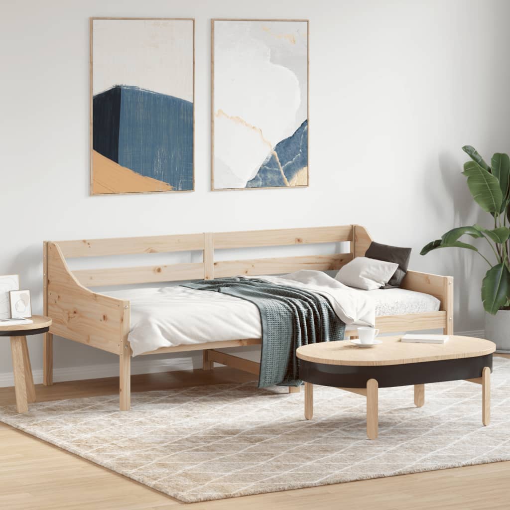 Vetonek Sofá cama sin colchón madera maciza de pino 90x190 cm