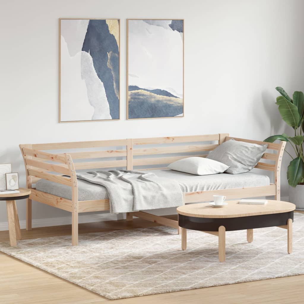 Vetonek Sofá cama sin colchón madera maciza de pino 80x200 cm