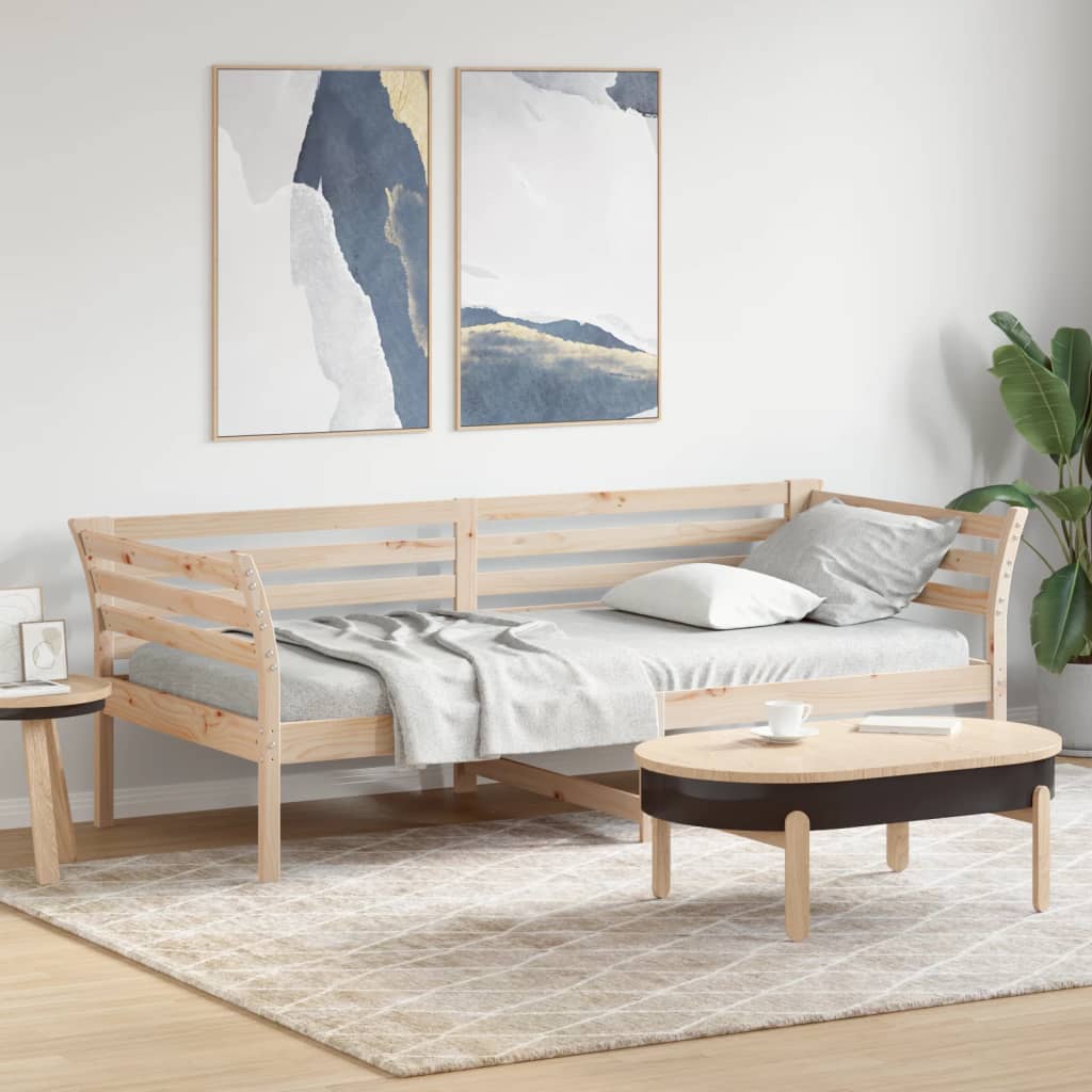 Vetonek Sofá cama sin colchón madera maciza de pino 90x200 cm