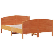Estructura de cama sin colchón madera maciza marrón 120x190 cm v0303 - Vetonek