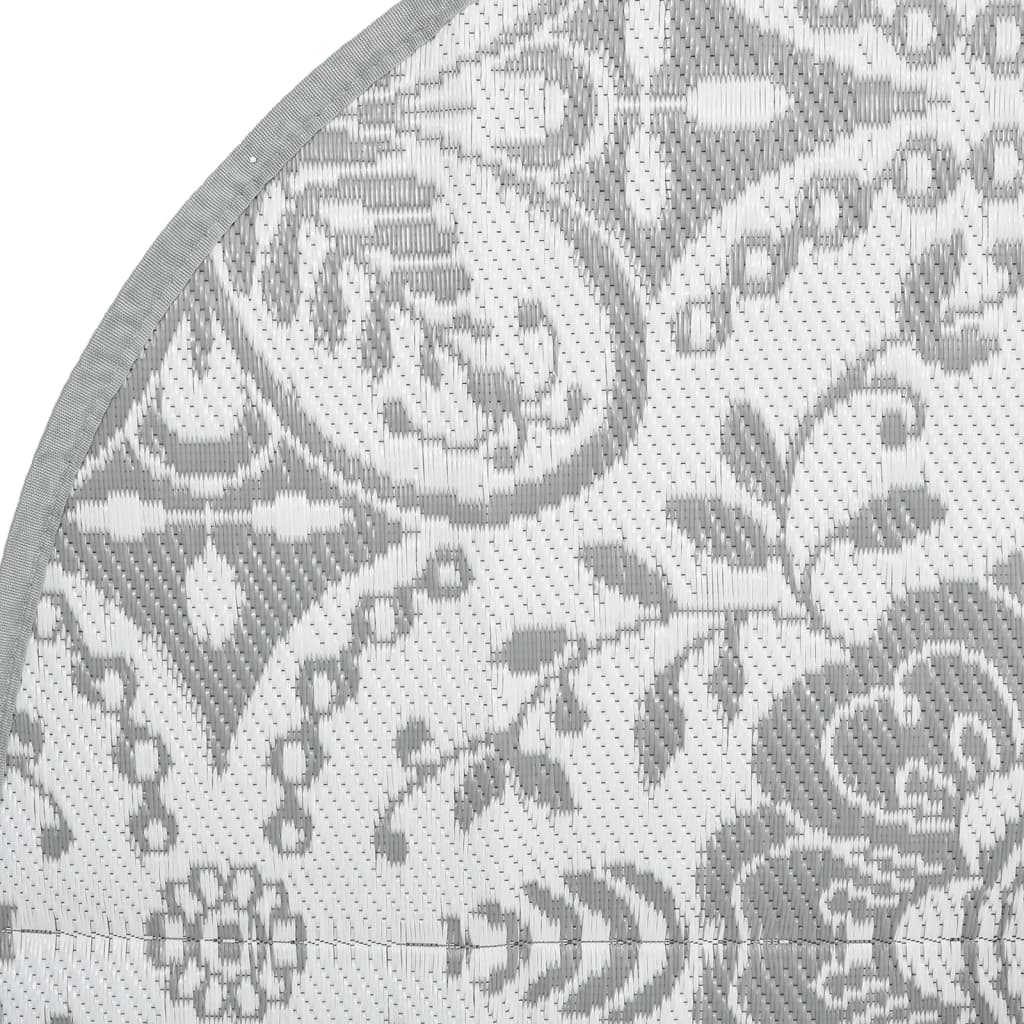 Tapis d'extérieur ARAKIL gris clair Ø120 cm PP V4232 Vetonek