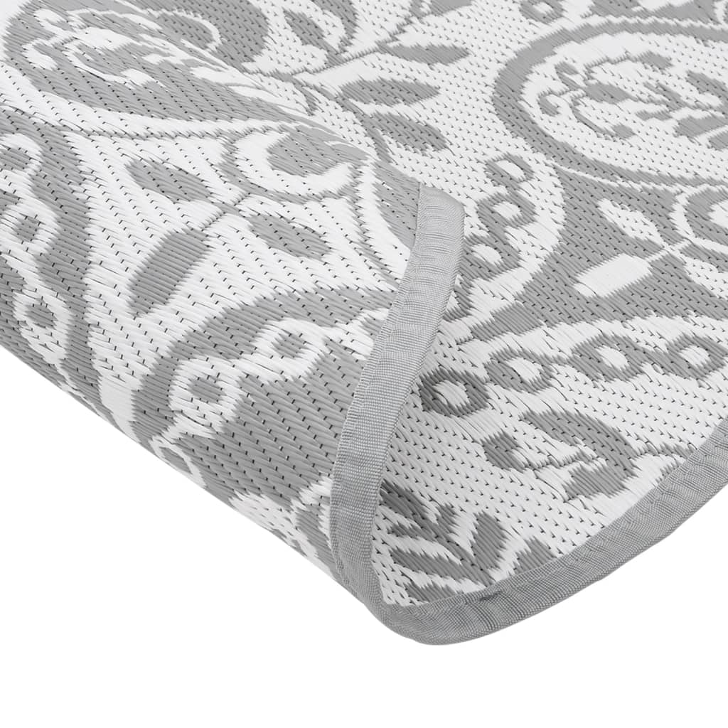 Tapis d'extérieur ARAKIL gris clair Ø120 cm PP V4232 Vetonek