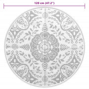 Tapis d'extérieur ARAKIL gris clair Ø120 cm PP V4232 Vetonek