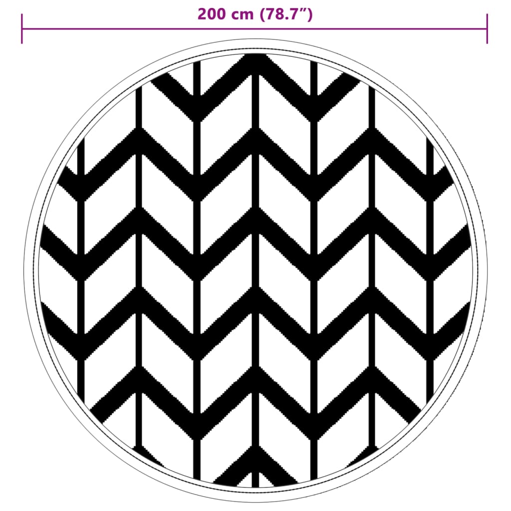 Alfombra exterior arakil gris ø200 cm pp v4539 Vetonek