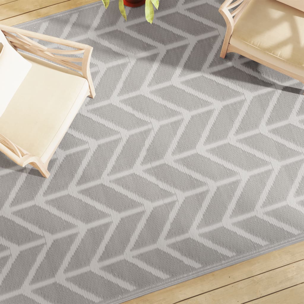 Vetonek Alfombra de exterior PP gris 190x290 cm