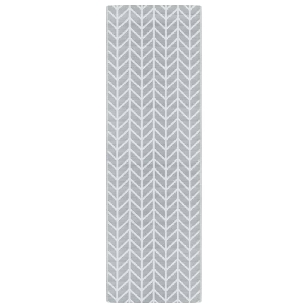 Alfombra exterior arakil pp gris 80x250 cm v4744 Vetonek
