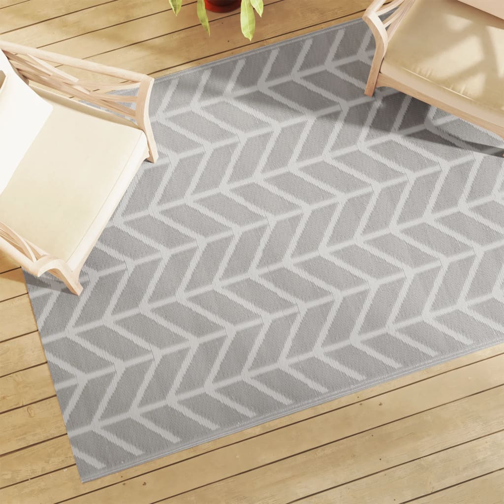 Vetonek Alfombra de exterior PP gris 140x200 cm