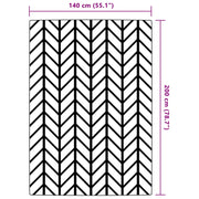 Alfombra exterior arakil pp gris 140x200 cm v4751 - Vetonek