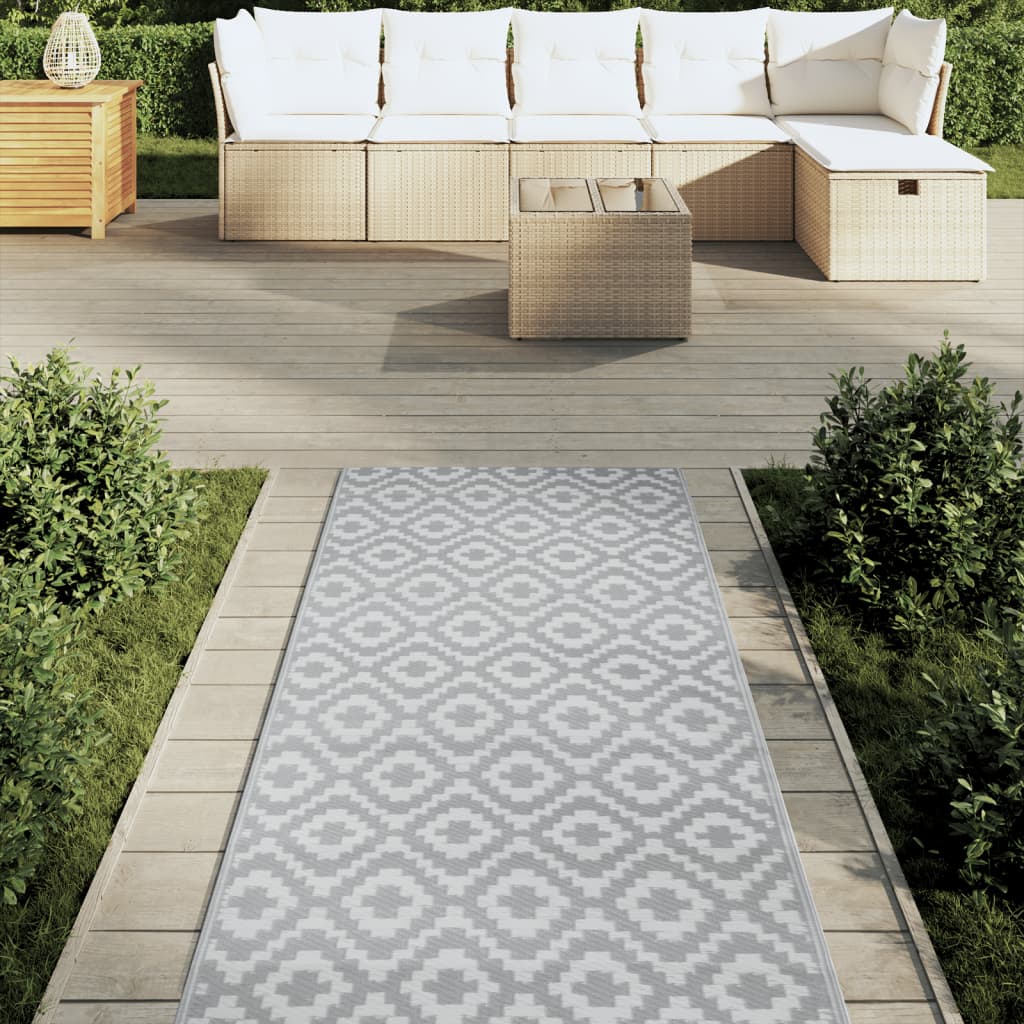 Alfombra exterior ARAKIL PP gris 80x250 cm V4843 Vetonek