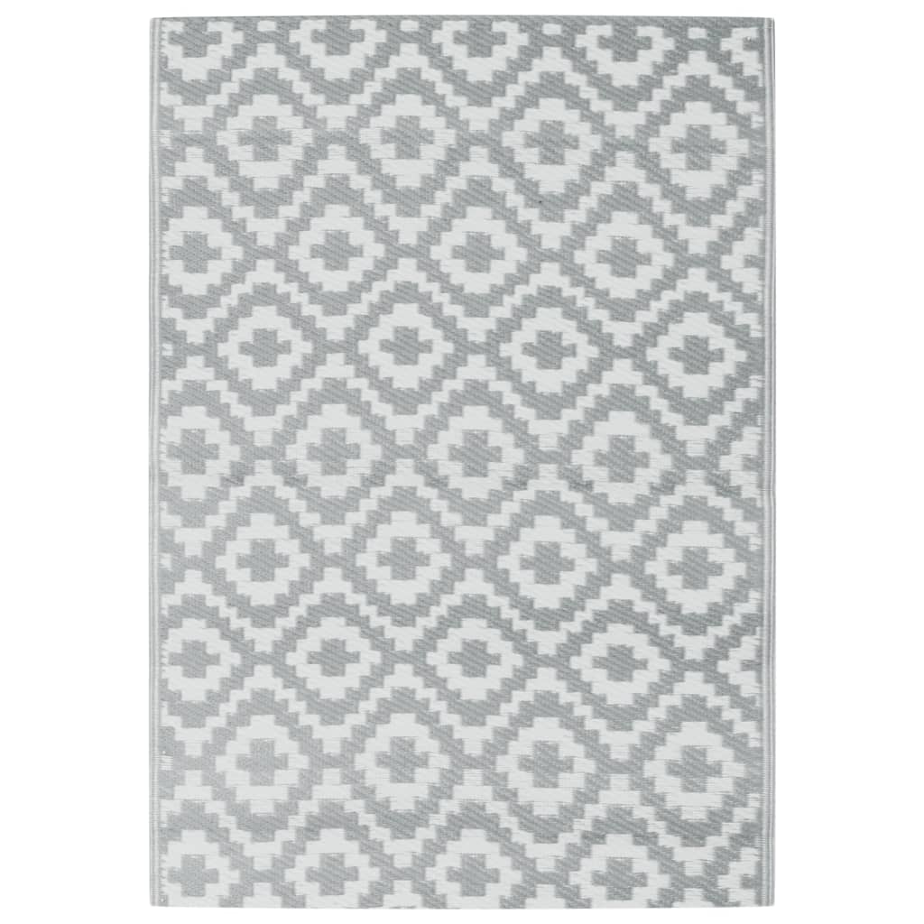 Vetonek Alfombra exterior ARAKIL PP gris 140x200 cm