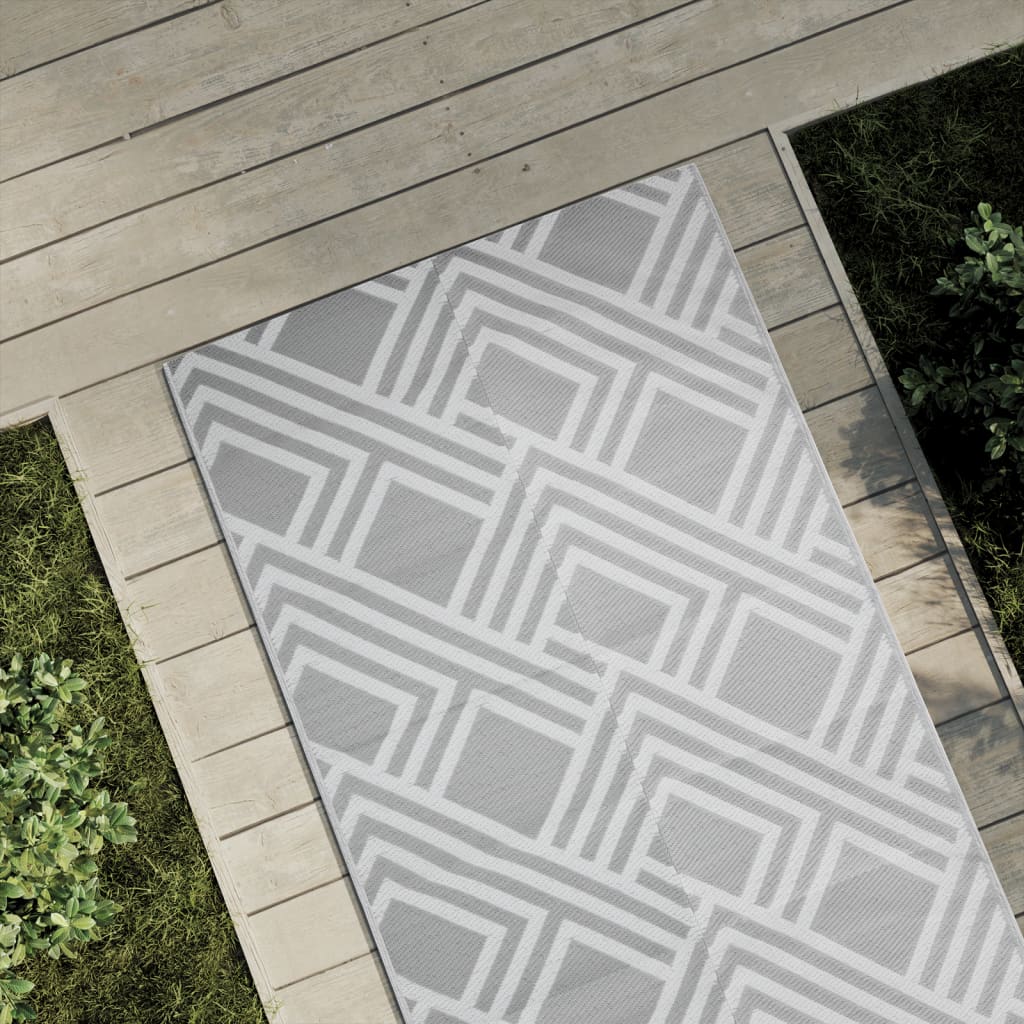 Vetonek Alfombra de exterior PP gris 80x150 cm