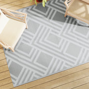 Alfombra exterior arakil pp gris 160x230 cm v4928 Vetonek