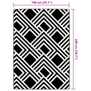 Alfombra exterior arakil pp gris 140x200 cm v4959 Vetonek