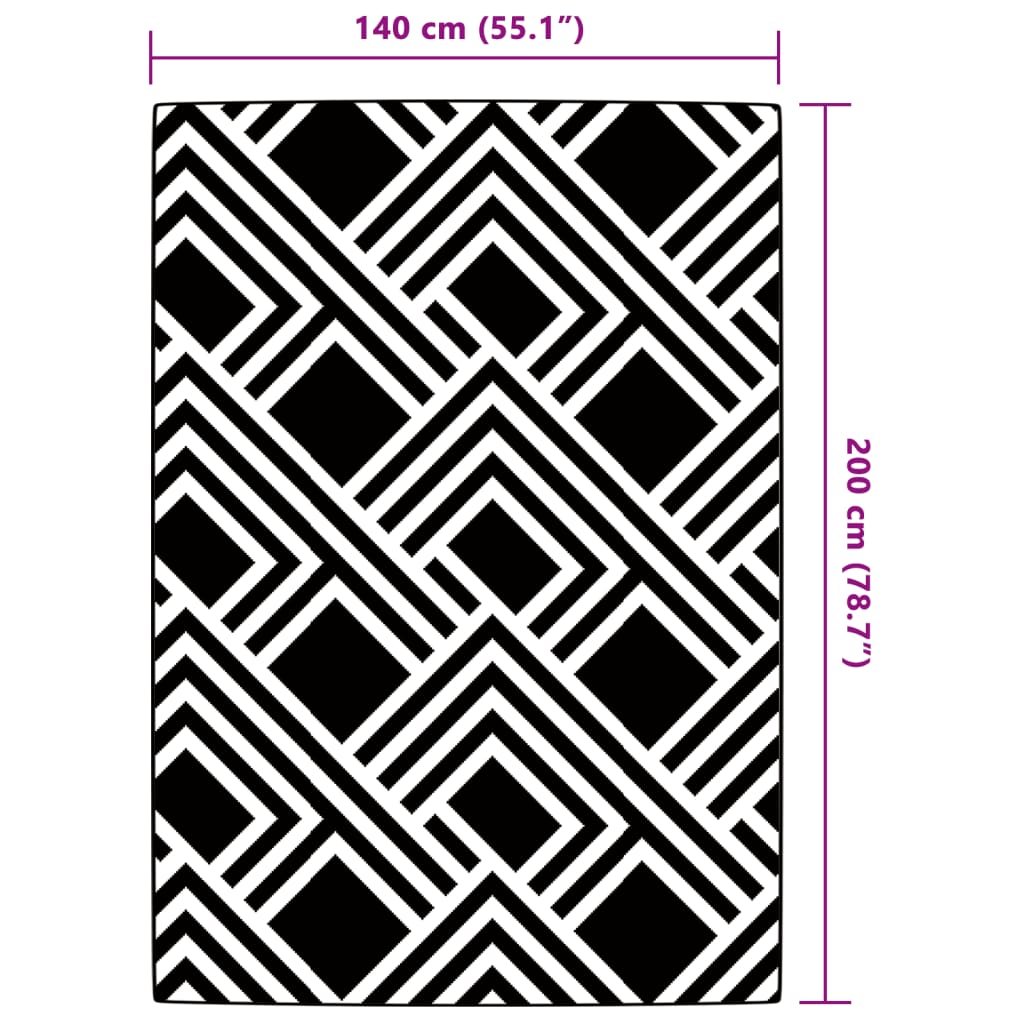 Alfombra exterior arakil pp gris 140x200 cm v4959 Vetonek