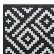 ARAKIL tapis d'extérieur noir et blanc 140x200 cm PP V5055 Vetonek