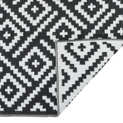 ARAKIL tapis d'extérieur noir et blanc 140x200 cm PP V5055 Vetonek