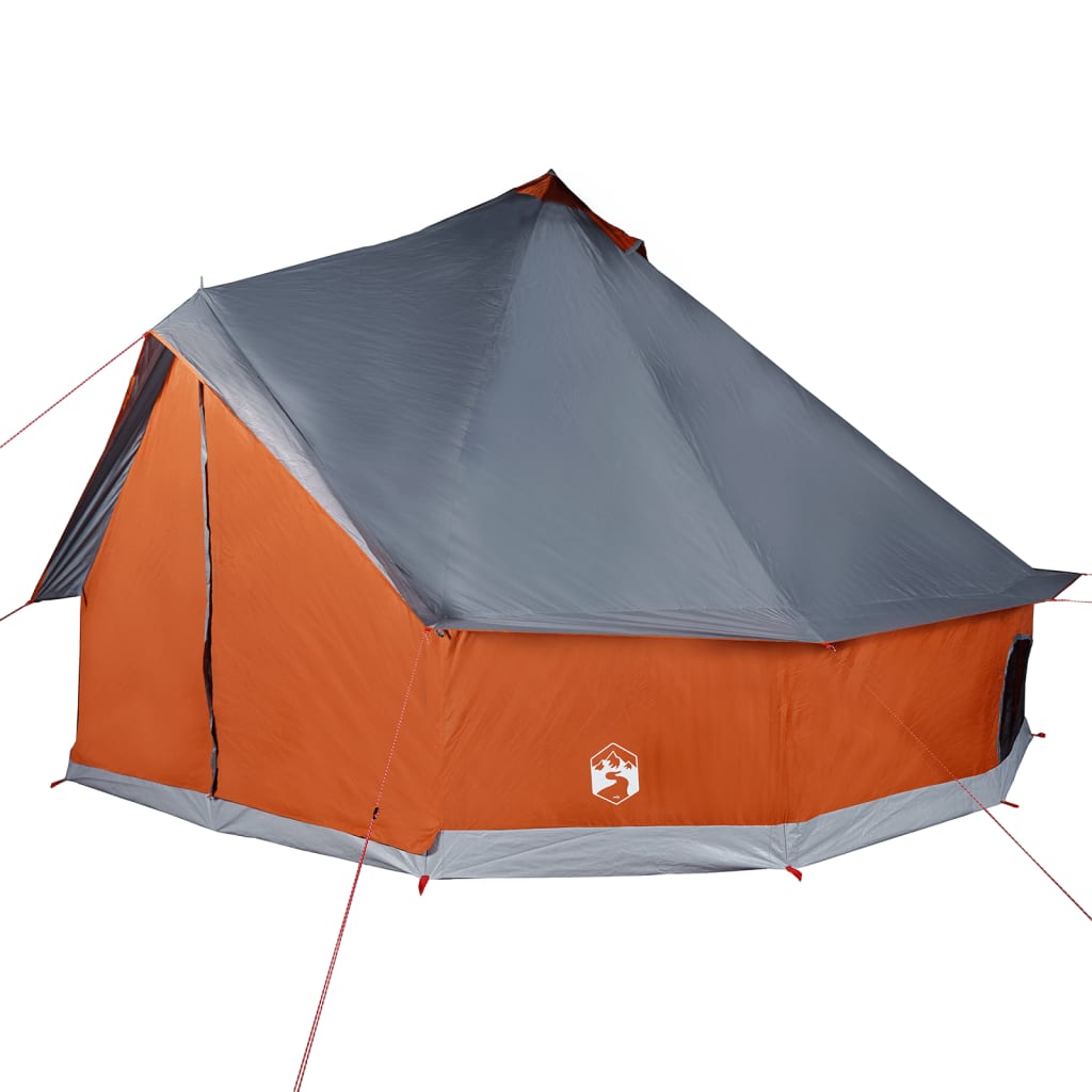 Tienda familiar tipi 12 personas impermeable gris naranja