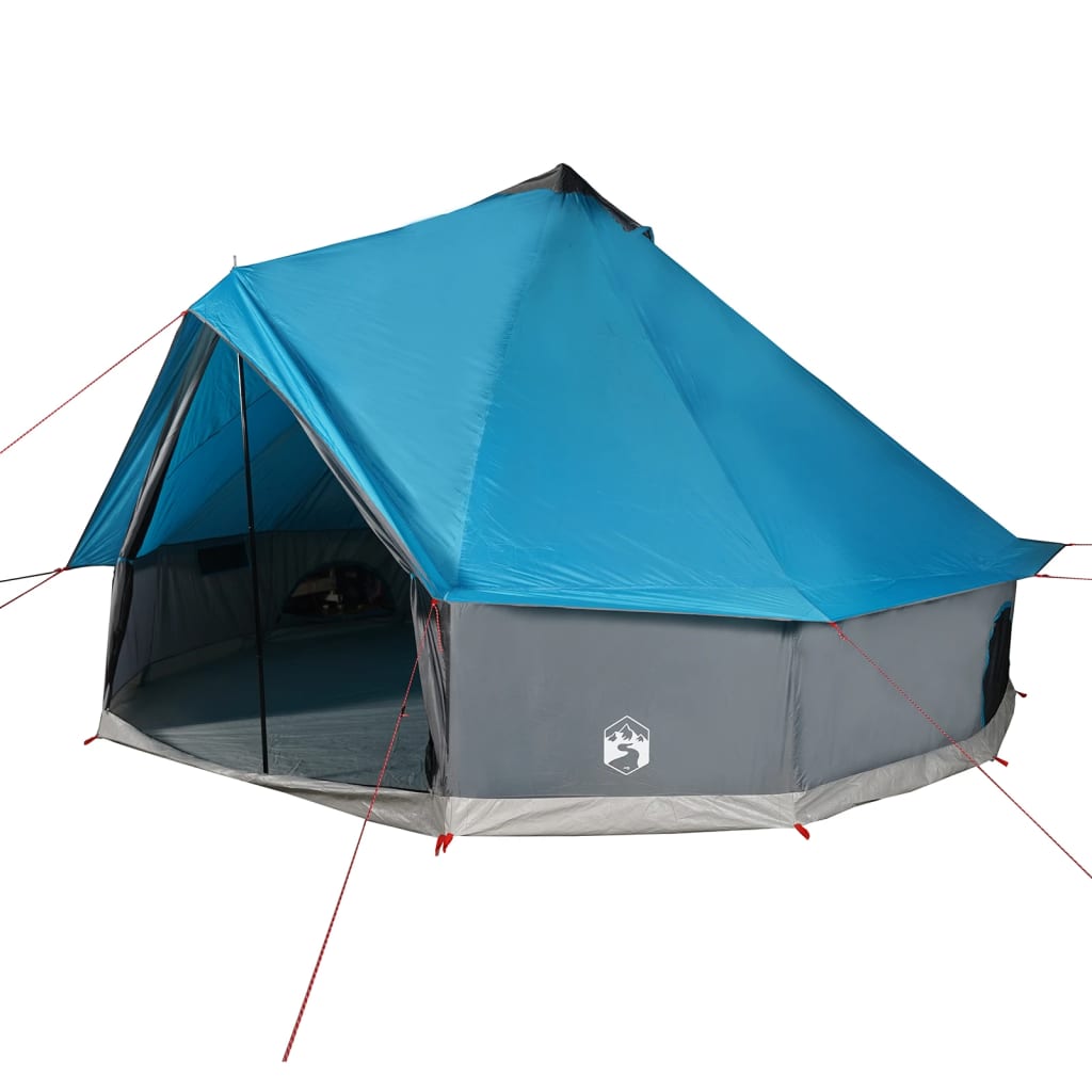 Tienda de campaña familiar tipi 10 personas impermeable azul