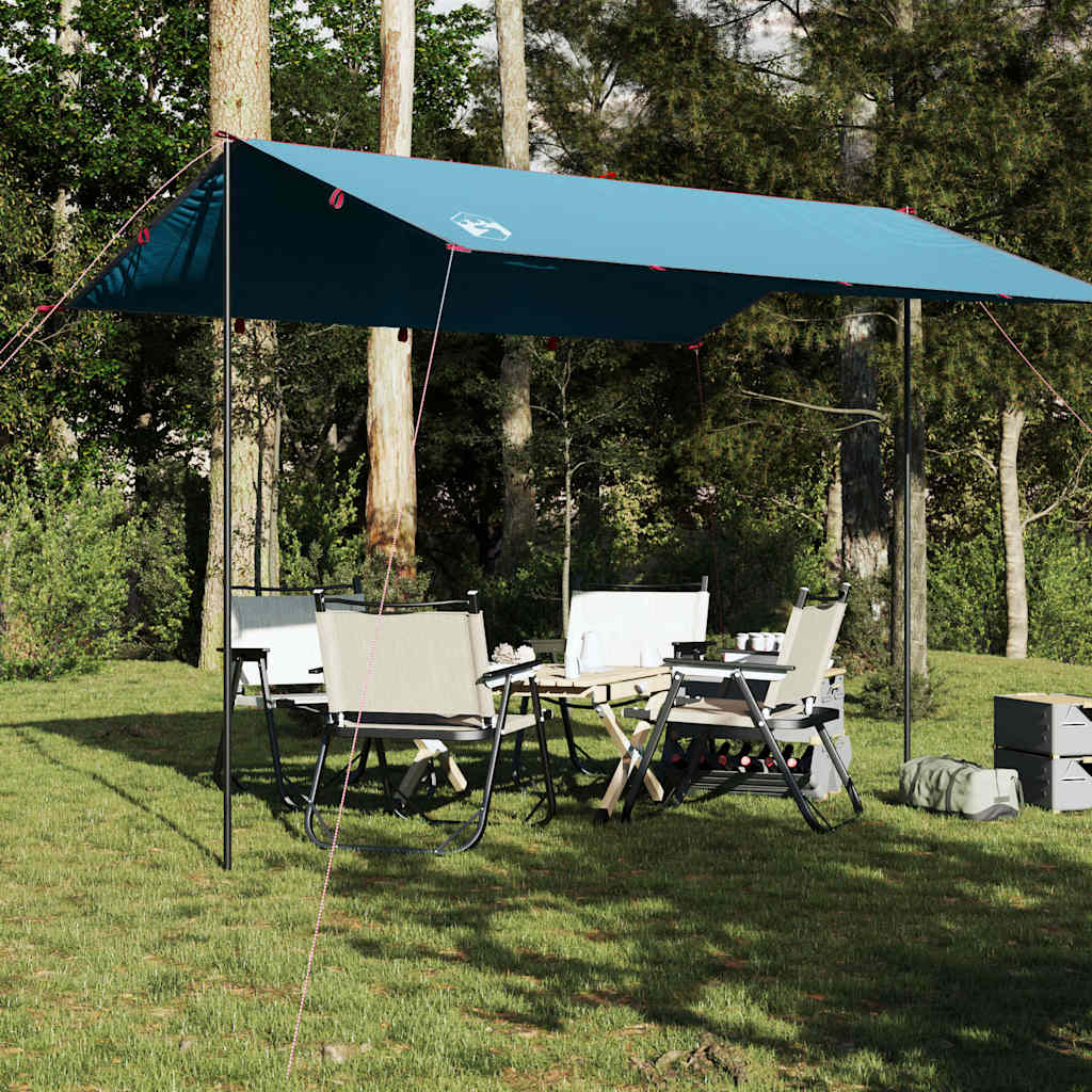 Vetonek Lona de camping impermeable azul 360x294 cm