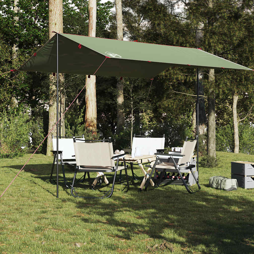 Lona de camping impermeable verde 360x294 cm